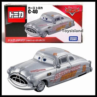 Tomica C-40 迪士尼皮克斯汽车银色赛车类型 Doc Hudson TOMY 全新 2020 — 第 1/4 张图片