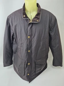Barbour Men's Brown Hereford Water Resistant Waxed Cotton Jacket Size Large - Picture 1 of 5