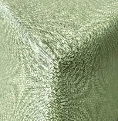 Wachstuch Tischdecke Leinenoptik HELLGRÜN GRÜN - Meterware - Versand gerollt - Bild 1 von 3