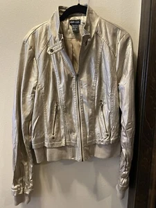 Wet Seal Tan Shiny Women’s XL Jacket - Picture 1 of 6