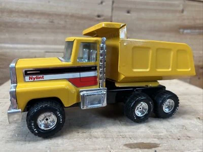 Vintage Nylint Yellow Construction Dump Truck Pressed Steel 8-1/4” KOREA - Image 1 of 4