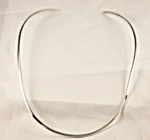 Collar gargantilla de plata de ley .925 ovalado joyería de moda - Imagen 1 de 7
