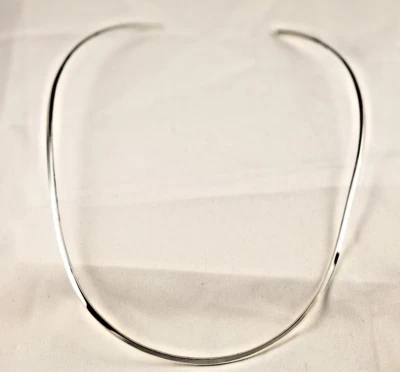 Collar gargantilla de plata de ley .925 ovalado joyería de moda Foto 1 de 4