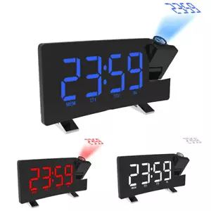 Radiowecker mit Projektion Projektor LED Funkwecker Tischuhr Uhrenradio Funkuhr/ - Bild 1 von 15