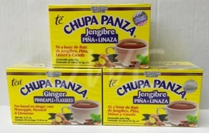3 Pack TEA CHUPA PANZA TE GINGER PINA LINAZA CANELA 90 Day Supply DETOX GN+VIDA - Picture 1 of 5