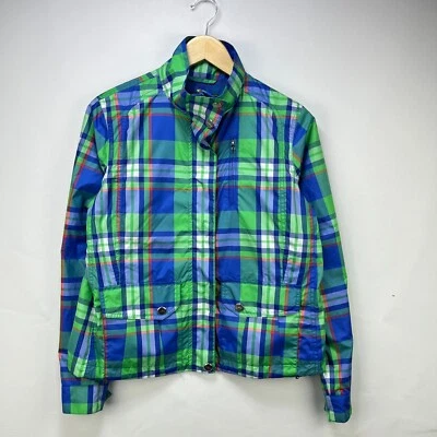 Chaqueta cortavientos vintage Lauren Ralph Lauren a cuadros con cremallera para mujer mediana Foto 1 de 4