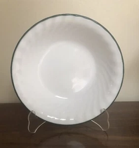 Corelle Corning White Swirl w/ Green Trim Cereal/Soup Bowl 7" Microwavable USA - Picture 1 of 6