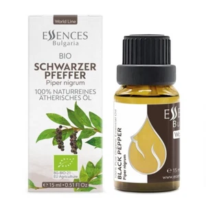 BIO Schwarzem Pfeffer (Piper Nigrum) - 100% Naturreines, Ätherisches Öl (15ml) - Picture 1 of 9
