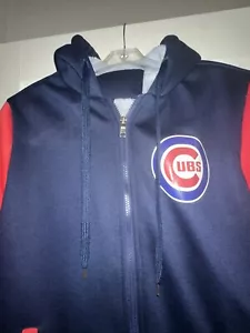 Chicago Cubs World Series Champions 2016 Jacket /coat Hooded MLB Red&blue - Picture 1 of 8