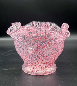 EAPG Jefferson Glas Rosa Splatter Vase - Bild 1 von 5