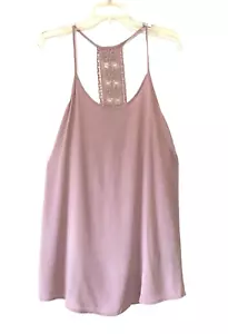 Forever 21 Womens High Low Racerback Tank Tunic Top Shirt Blouse PINK SIZE S - Picture 1 of 12