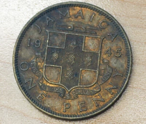 1945 Jamaica 1 Penny - Picture 1 of 2