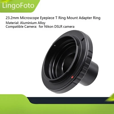 23.2mm Microscope Eyepiece T Ring Mount Adapter Ring to for Nikon DSLR camera