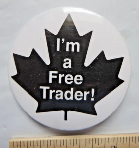 I'm A Free Trader vtg pin button pinback - Picture 1 of 2