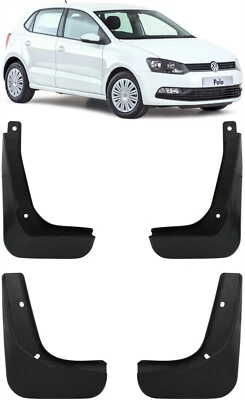 Genuine Splash Guards Mud Flaps FOR VW 2010-2018 Polo MK5 Hatchback / Saloon - Image 1 of 4