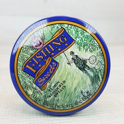 Fishing Sweets Candy Tin Container Lemon Flavoured National Trust Wiltshire UK - Image 1 of 4