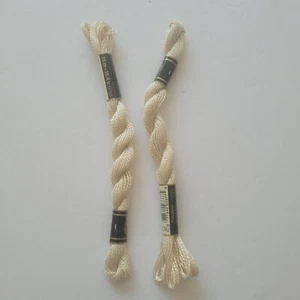 DMC 3 Perle Cotton Ecru 15m-16.4 y Lot of 2 Colorfast - Picture 1 of 2