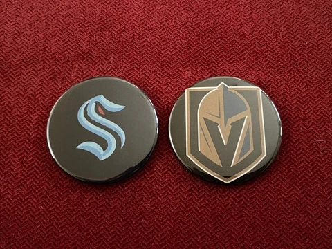 NHL expansion teams memorabilia -  2 x 1.75" fridge magnets Cover