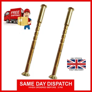  M4 SCREW CONNECTING BOLTS SLEEVES FOR DOOR HANDLES, ROSES, ESCUTCHEONS BRASS - Picture 1 of 3