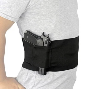 Tactical Belly Band Waist Pistol Holster Choose Gun Model Adjustable&2 Mag Pouch - Picture 1 of 12