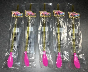 LOT:5 Promotional Rocket League Slurpee Straws 7-Eleven (Yellow/Yellow/Pink) - Picture 1 of 1