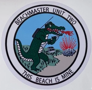 USN BMU-2 Beachmaster Unit Two This Beach is Mine Alligator Aufkleber D439 - Bild 1 von 1