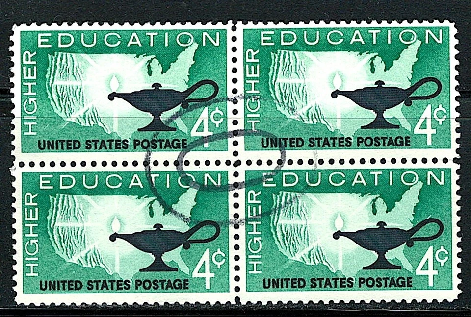 US Block of 4 SON Cancel stamp Scott# 1206, (used) - Image 1 of 1