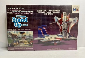 Vintage Transformers 3D Jigsaw Stand Up Puzzle Starscream 1984 NOS New & Sealed - Picture 1 of 13
