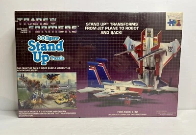Vintage Transformers 3D Jigsaw Stand Up Puzzle Starscream 1984 NOS New & Sealed - Image 1 of 4