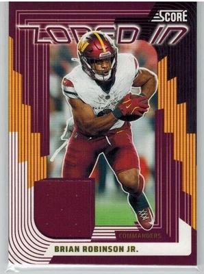 2025 Score Football Zoned In Jerseys Brian Robinson Jr - Image 1 of 2