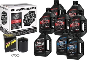 Synthetic V-Twin Oil Change Kit w/ Black Filter For Milwaukee-Eight 90-129018PB - Picture 1 of 2