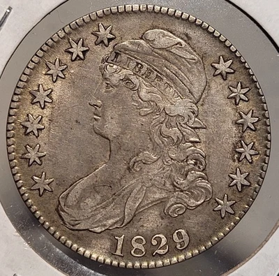 Medio dólar busto tapado 1829 en XF extra buen estado Foto 1 de 2