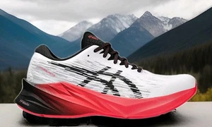 ASICS Novablast 3 Blanco Negro Rojo Ligero Correr Maratón Zapatos para Hombres 11 45 - Imagen 1 de 12
