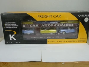 K-Line K694-1891 O Gauge Pennsylvania Railroad Auto Loader with 6 Die-Cast Cars - Picture 1 of 1