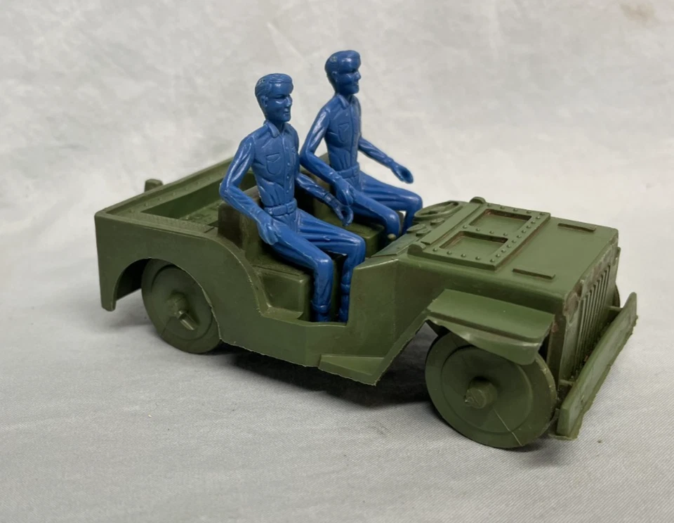 Vintage 1960s MPC U.S. Armed Forces Battlefront Playset Jeep  Driver &Passenger - Image 1 of 4