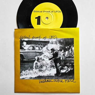 Biblical Proof Of UFOs 7": Vishnu Were Here - Pink Floyd Burning Monk Mashup Art - Image 1 of 4