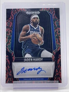 JADEN HARDY 2024-25 PANINI PRIZM BLACK SIGNATURES SNAKESKIN AUTO /15 Q3789 - Picture 1 of 2