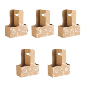 5pcs Multipurpose Foldable Paperboard Stands for Beverages Christmas Design - Picture 1 of 8