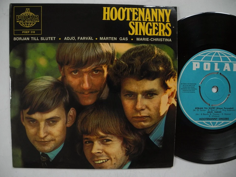 HOOTENANNY SINGERS Början till slutet / Adjö farväl +  EP 45 7" 1967 Sweden EX- - Image 1 of 2