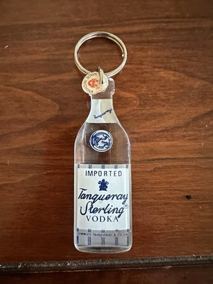 Tanqueray Esterlina Vodka Publicidad Llavero Botella Llavero Regalo Vintage Retro Foto 1 de 2