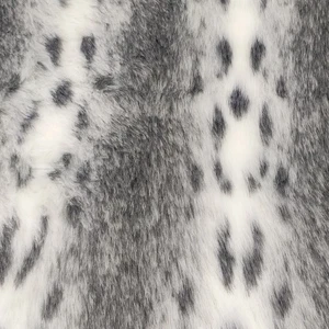 Sodes Lynx Black & White - Luxury Faux Fur Fabric - Multiple Lengths - AC 435 - Picture 1 of 3