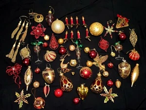 Lot Of 65 Vintage Waterford(4), Shiny Brite Christmas Ornaments - Picture 1 of 9