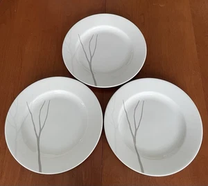 3 Lenox PARK CITY Dinner Plates White with Gray Tree Branches 11" - Picture 1 of 5