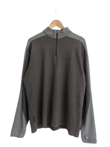 Icebreaker Mens Jumper SIZE XL Sport 320 1/4 Zip Up 100% Merino Wool Brown - Picture 1 of 8
