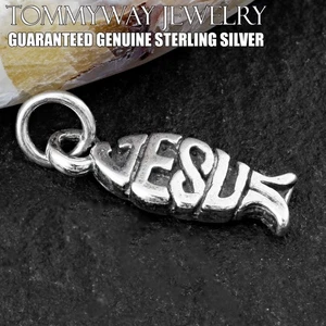 Guaranteed 925 Sterling Silver Jesus Christian Fish Ichtus Christ the King Charm - Picture 1 of 5