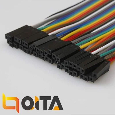 QITA Jumper Wire 10x1Pin Female to Female 40cm Dupont Kable für Arduino Breadboard
