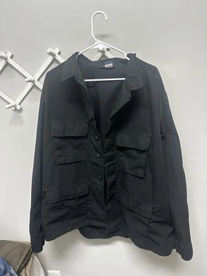 Propper Black Button Up Tactical Top Men’s Size 2XL/R - Button Pockets & Sleeves - Image 1 of 4