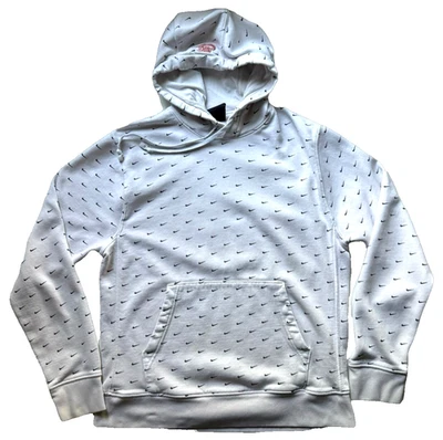 Nike AOP Swoosh Hoodie Pullover Mens S Check Logo All Over Print Sweatshirt - Image 1 of 4