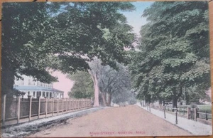 Norton, MA 1910 Postkarte Main Street Downtown View Massachusetts Massachusetts - Bild 1 von 1