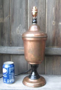 Antique Upcycled Loysel's Patent Hydrostatic Percolator Table Copper Ebony OOAK - Picture 1 of 14
